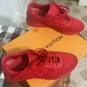 Red louis vuitton sneakers size 10 lv siZe 11 usa